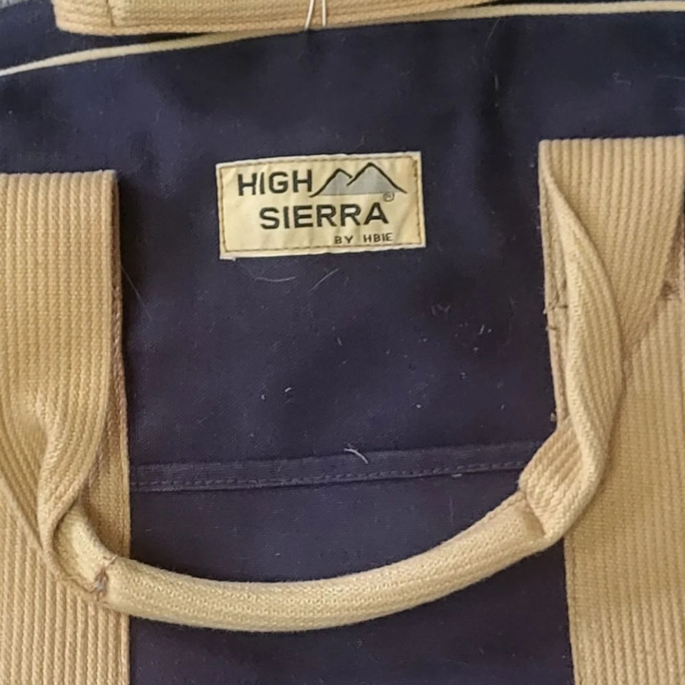 High Sierra Navy and Tan Men's Bag Set
